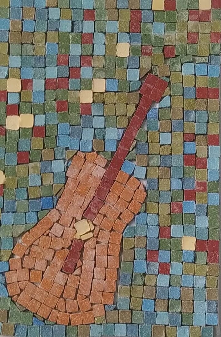Mosaic artwork, by Hasan.